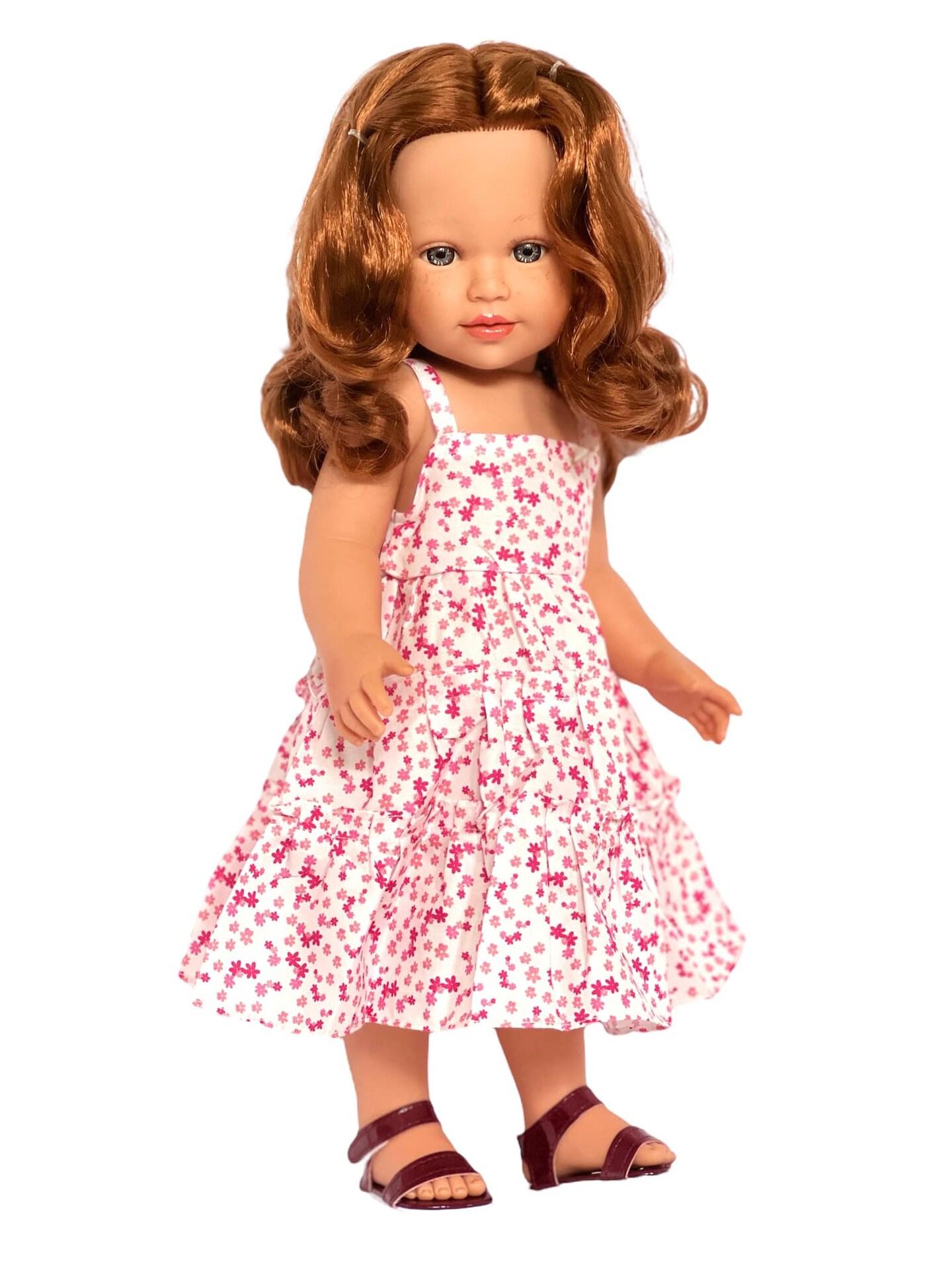 Pretty in Pink: Floral Maxi Dress for Kennedy and Friends Dolls-18 Inch Doll Clothes