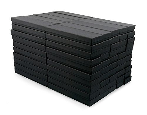 Matte Black Paper Cotton Filled Jewelry Box #B82 (Case of 100)