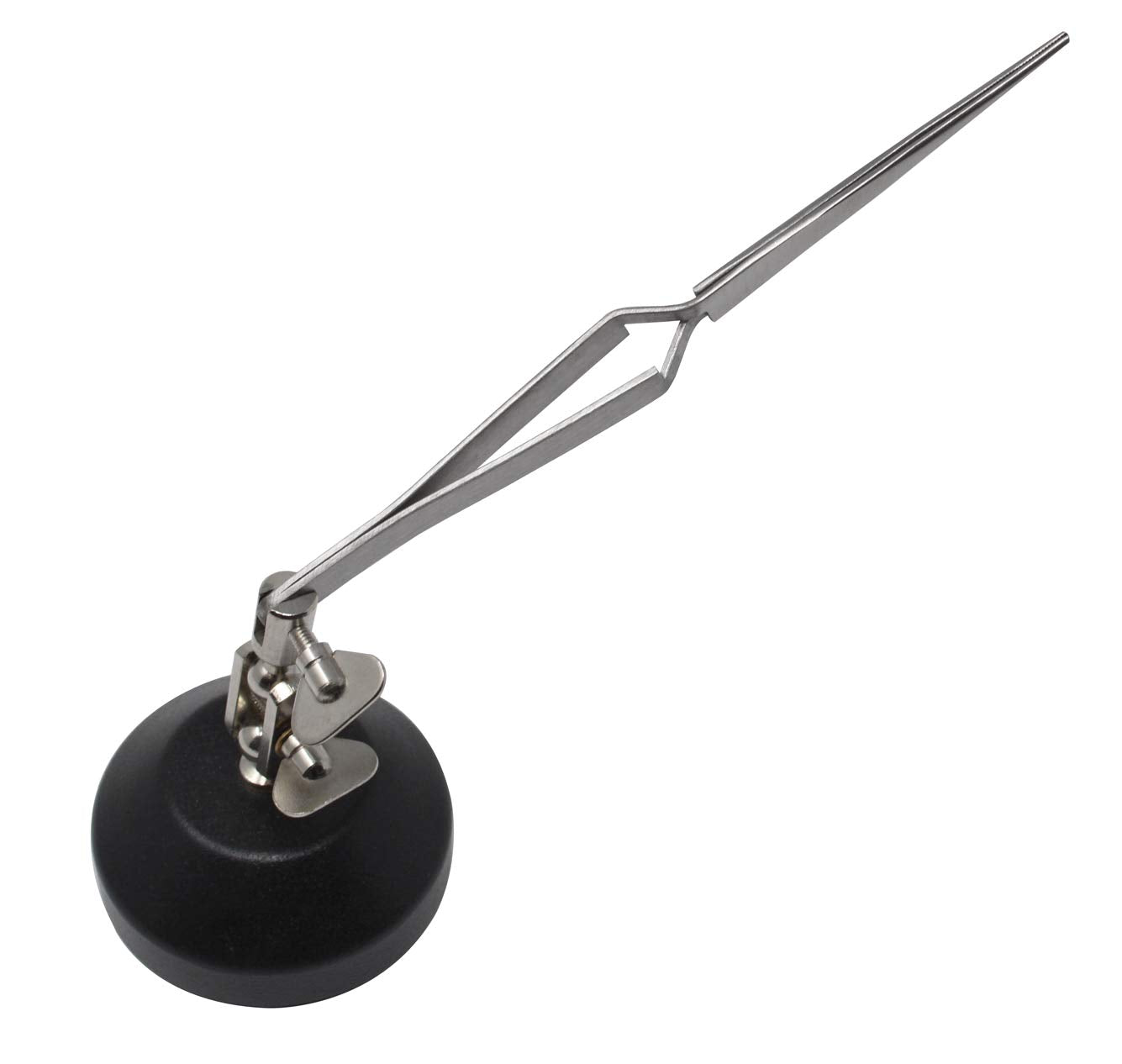 Helping Third Hand Base with Cross-Locking Tweezers Adjustable Vise for Soldering and Jewelry Making