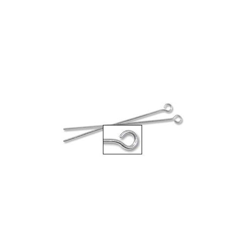 JewelrySupply Eye Pin 1-1/2" 22 Gauge Sterling Silver (1-Pcs)