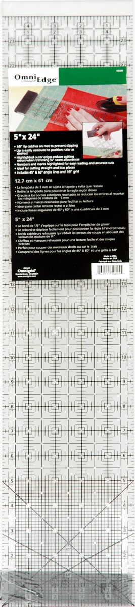 OmniEdge By Omnigrid Non-Slip Quilter's Ruler 5