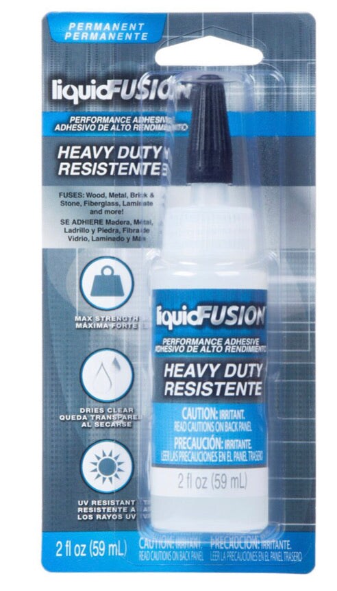 LIQUID FUSION ADHESIVE NON TOXIC, DRIES CLEAR, WORKS