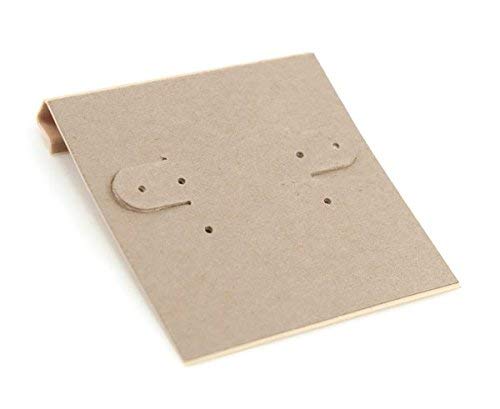 Earring Card 2x2 Kraft Paper (Pack 100) Earring Jewelry Display