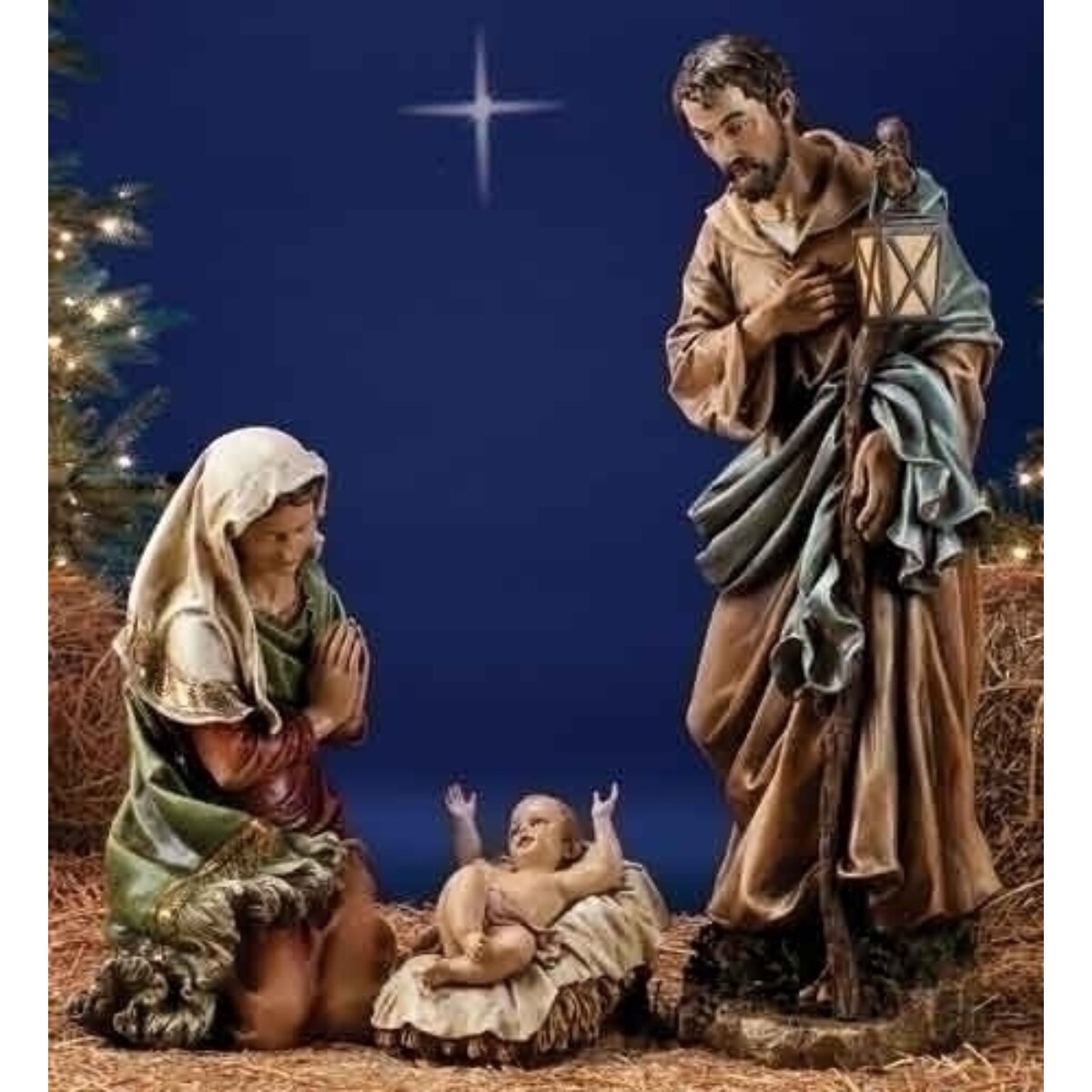 Roman 3 Piece Holy Family Christmas Nativity Set 38&#x22;