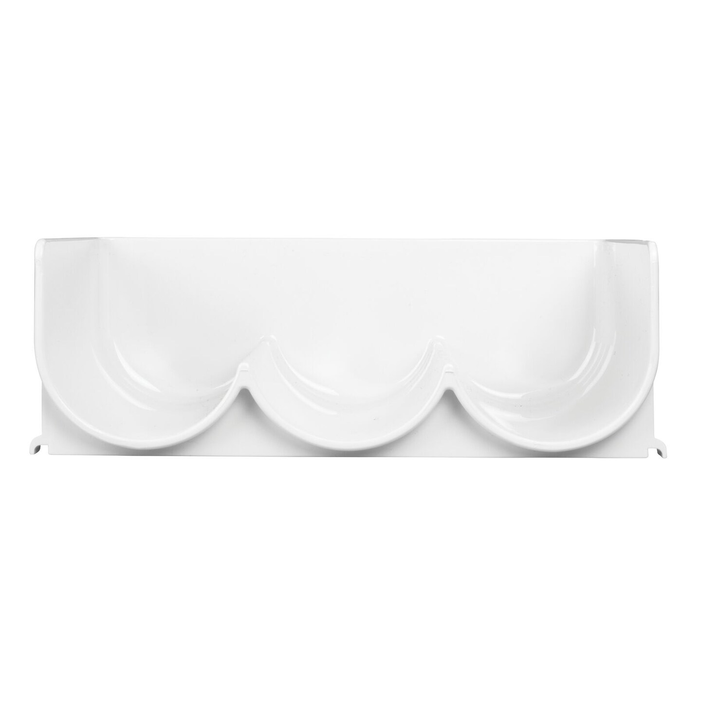 mDesign Stackable Plastic 3 Bottle Refrigerator Wine Rack Holder - White