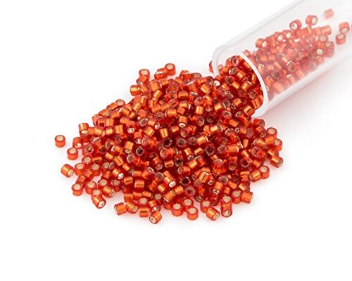 Czech Seed Bead 6/0 (4mm) Beads Silver Lined Ruby (10 Grams) Beads