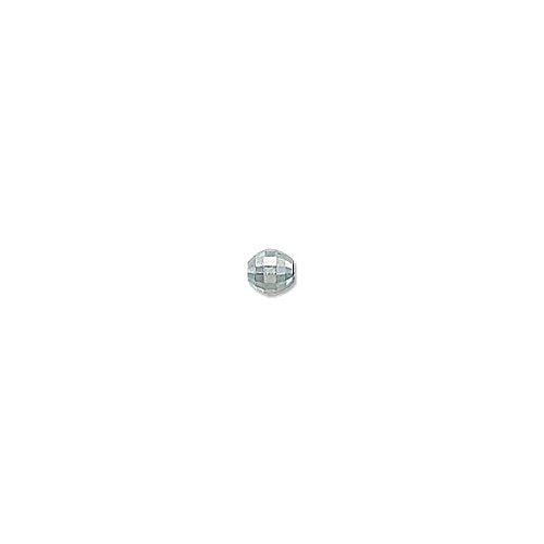 Faceted Mirror Beads 4mm Sterling Silver (1-Pc)