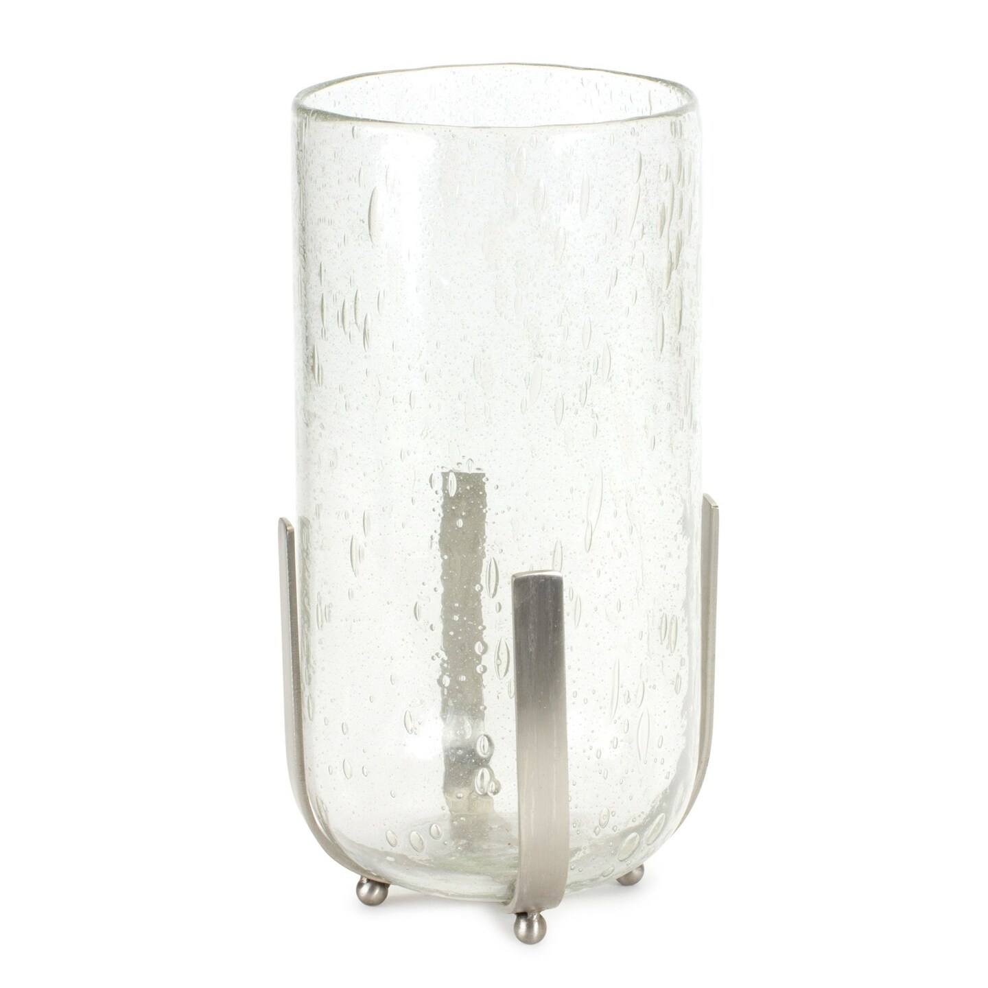 Melrose 6.25&#x22; Bubble Glass Vase Candle Holder