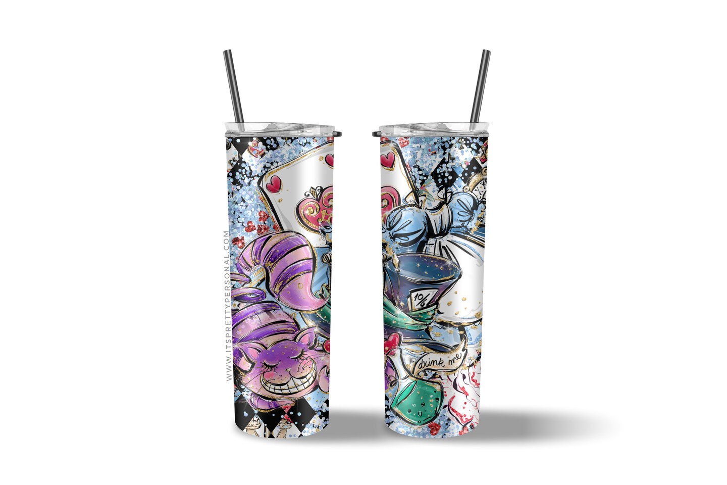 #643 CLEAR- 20oz - World Of Wonderland 9.4&#x22; x 8&#x22; Pattern Vinyl Wrap (IPP EXCLUSIVE!)