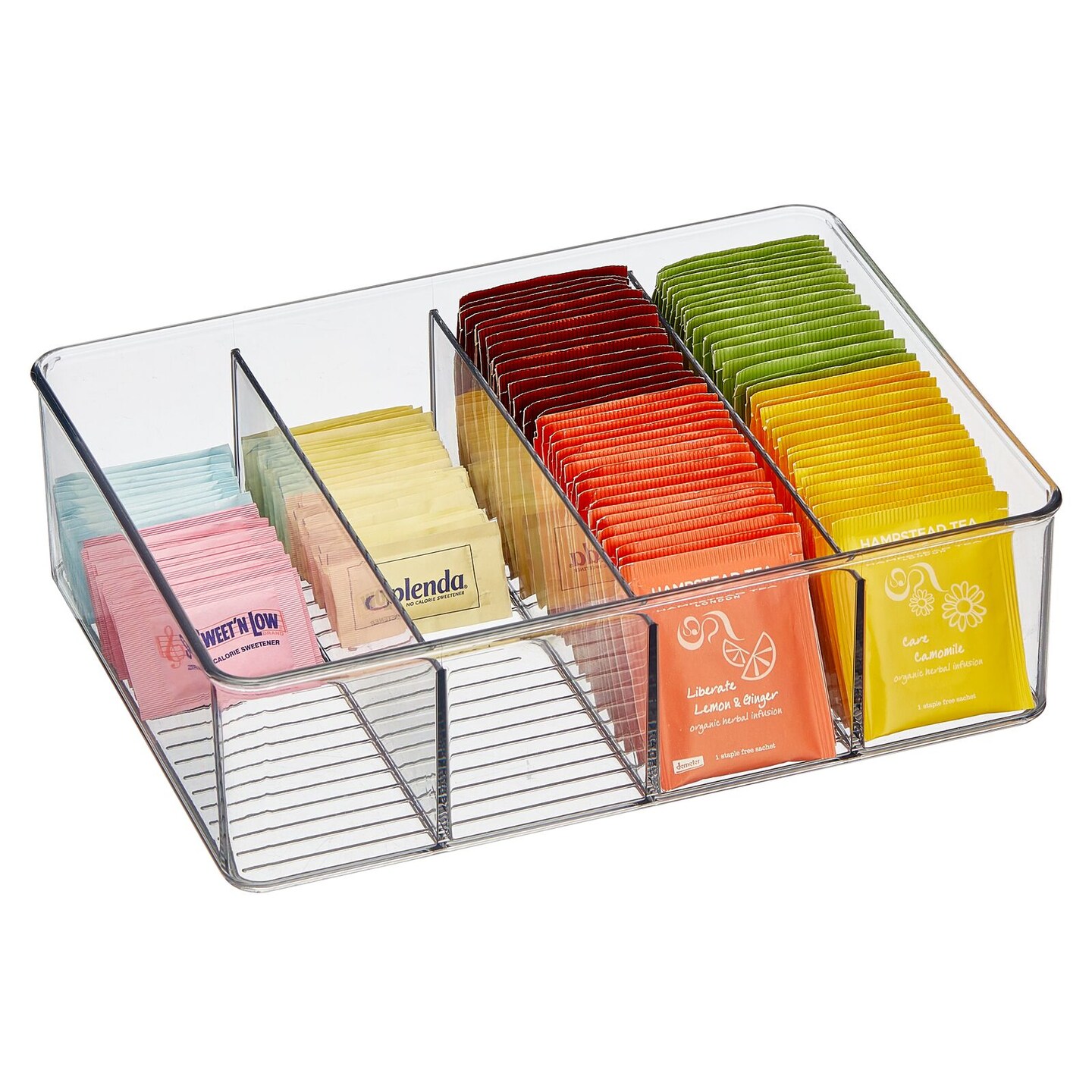 mDesign Plastic Kitchen Storage Organizer Bins for Pantry, Fridge