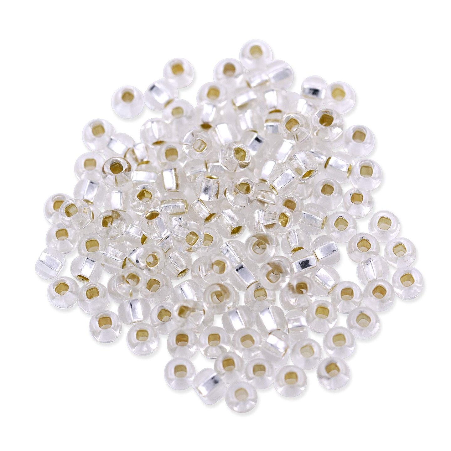 Czech Seed Bead 6/0 (4mm) Beads Silver Lined Crystal (10 Grams) Beads