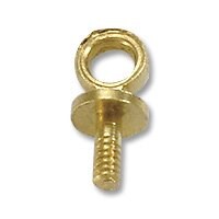 Screw Eye with Cup 3x6mm Gold Color (10-Pcs)