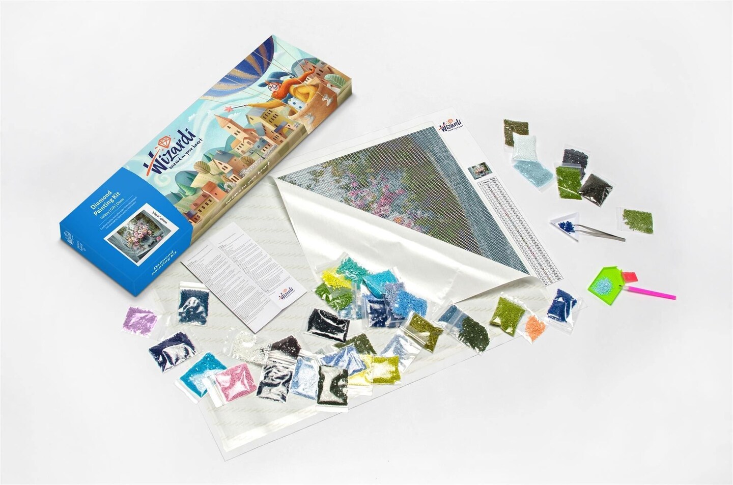 Japanese Garden WD096 14.9 x 18.9 inches Wizardi Diamond Painting Kit