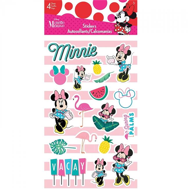 Disney Disney Classic Minnie Mouse Tropical 4-Sheet Variety Sticker Set