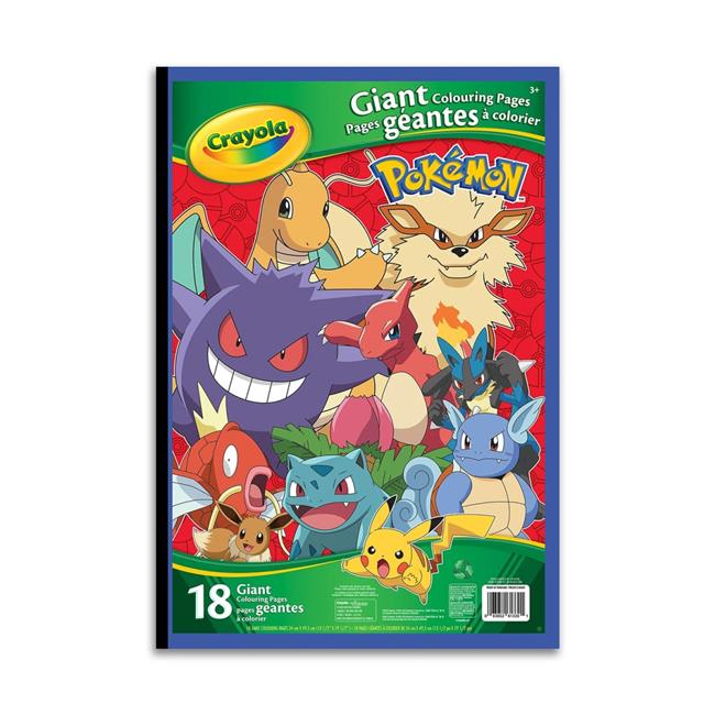 Crayola 30392295 19.5 x 13.5 in. Crayola Giant Coloring Pages - Pokemon