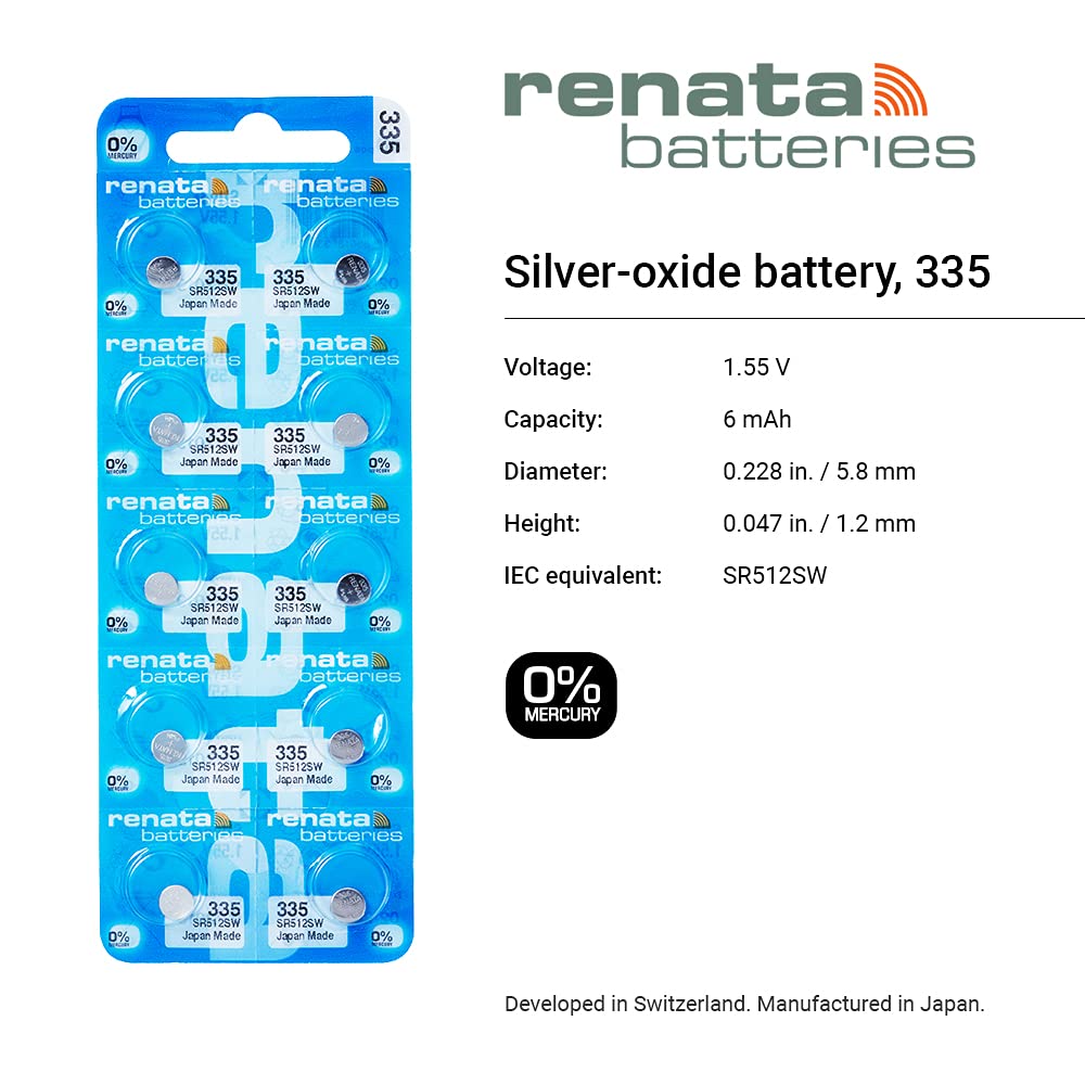 Renata 335 Watch Coin Cell Battery from Renata