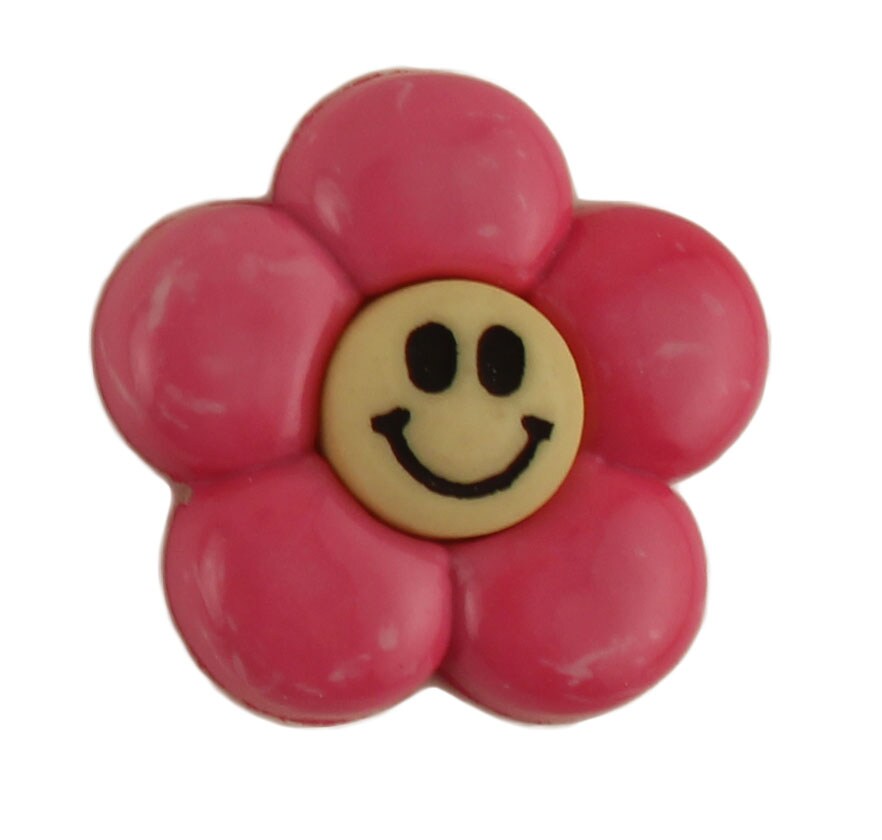 Buttons Galore and More Bulk Buttons - Smiley Flower- 100 Buttons