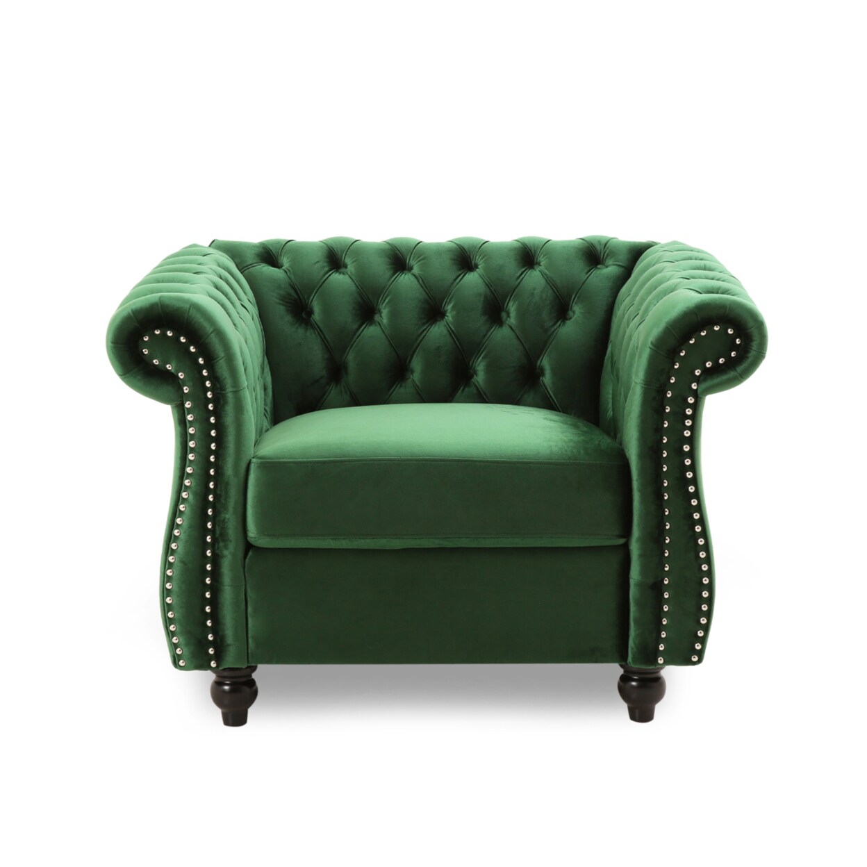GDFStudio Leila Chesterfield Velvet Club Chair