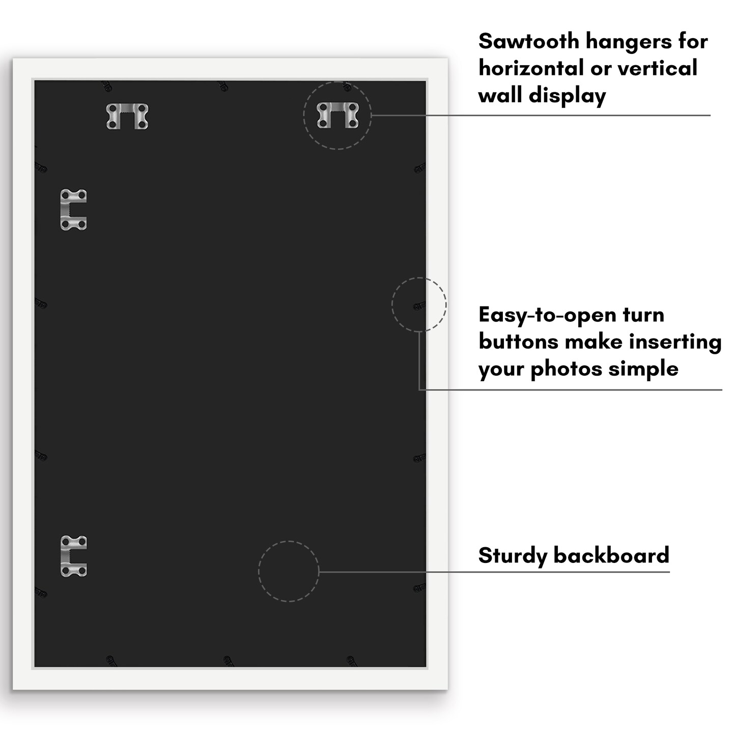 Americanflat Poster Frame - Large Picture Frame for Displaying Posters, Photos and Artwork - Polished Plexiglass Cover - Hanging Hardware for Horizontal and Vertical Display