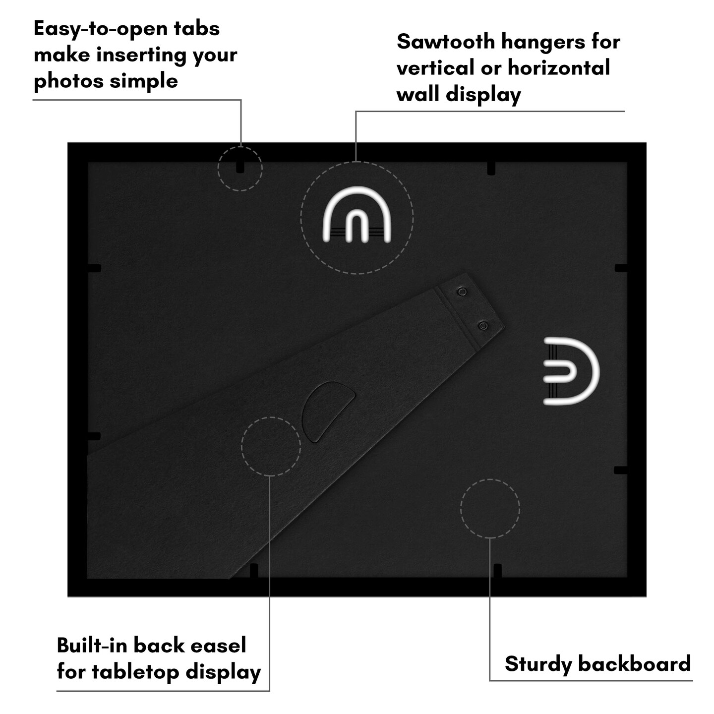 Americanflat Gallery Wall Picture Frames - Set of 12 - Picture Frame Set for Wall Collage - Plexiglass Cover - Hanging Hardware - Includes Easel