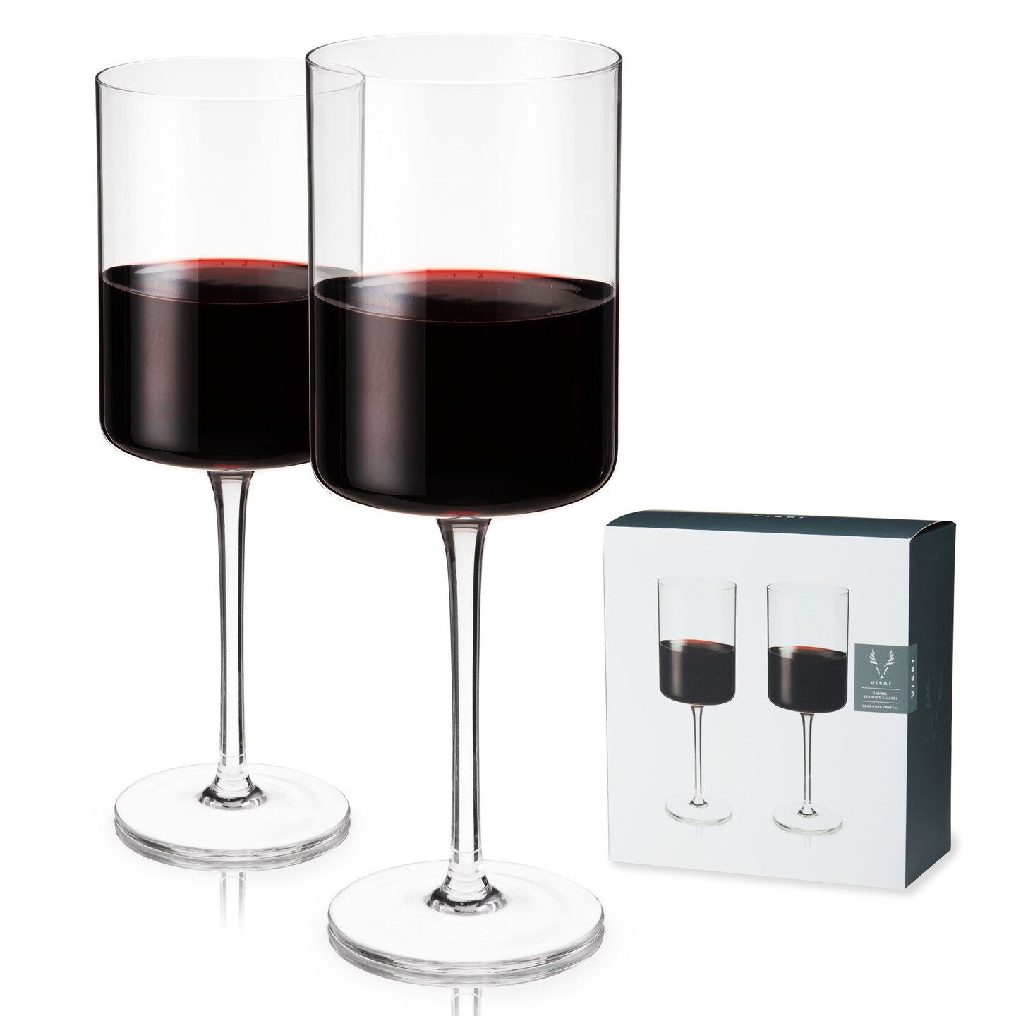 Laurel Crystal Red Wine Glasses 