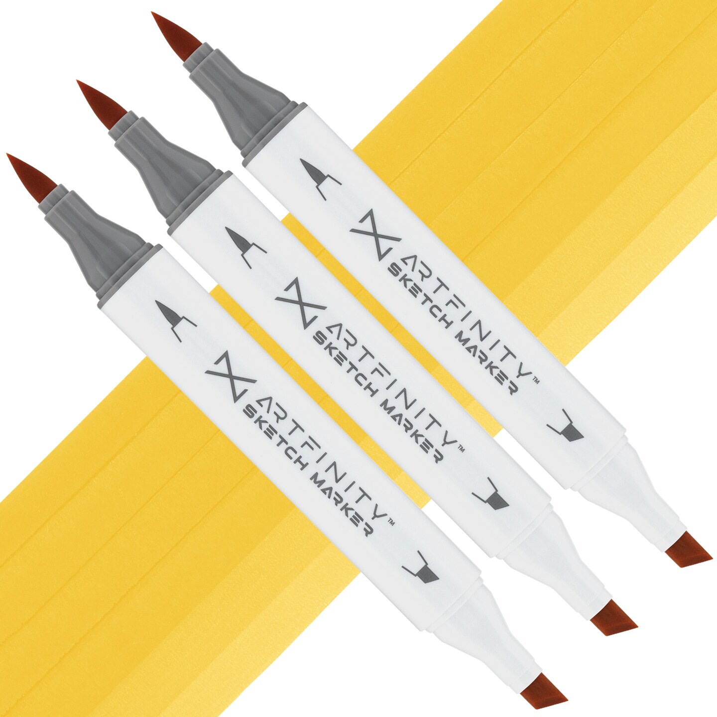 Artfinity Sketch Marker Sets - Set of 3 - Yellow Cab Y2-35, Vibrant, Professional, Dye-Based Alcohol Markers for Artists, Drawing, Travel, & More