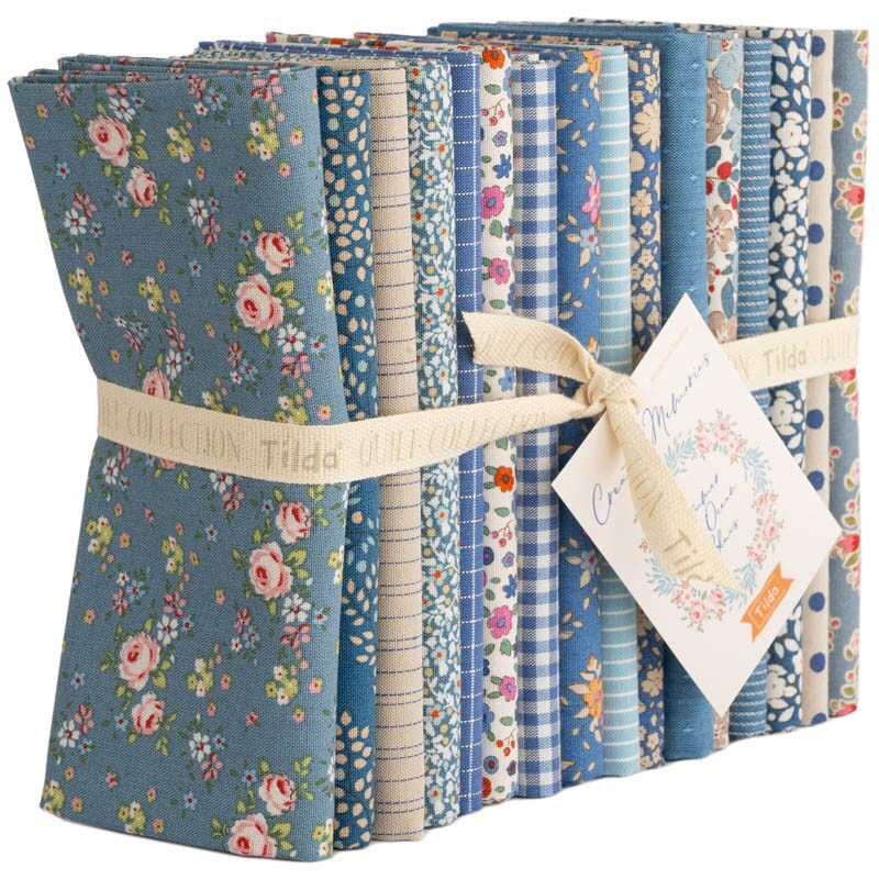 Tilda Fabrics Creating Memories Summer Fat Quarter Bundle - 20&#x22; x 22&#x22; -100% Cotton