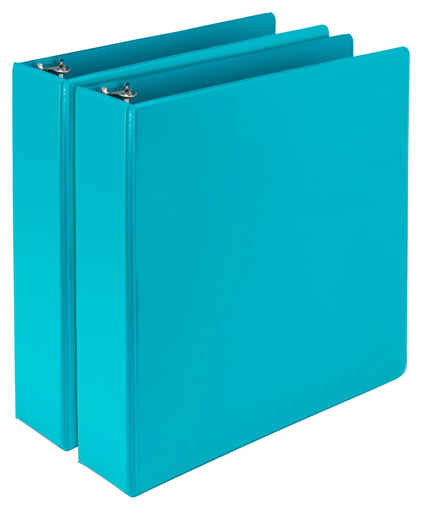 Samsill Earth&#x27;s Choice Fashion Round Ring View Binder, 2 Inches, Turquoise, Pack of 2