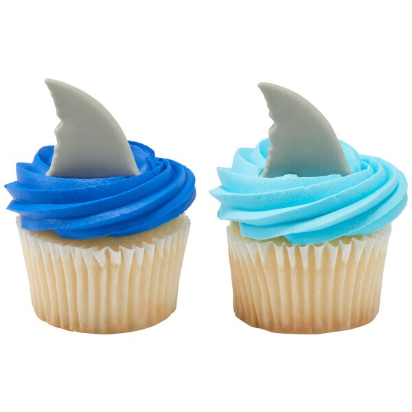 Shark Fin Sweet D&#xE9;cor&#xAE; Edible Decorations 12ct