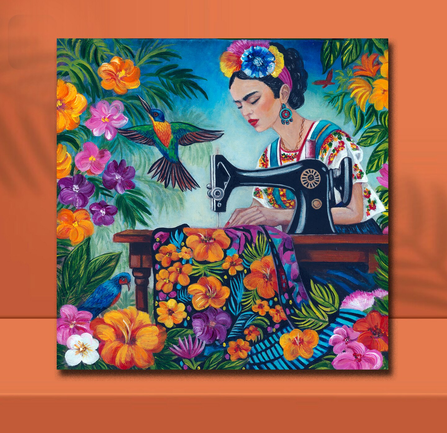 untitled 夏の花 原画 oil painting