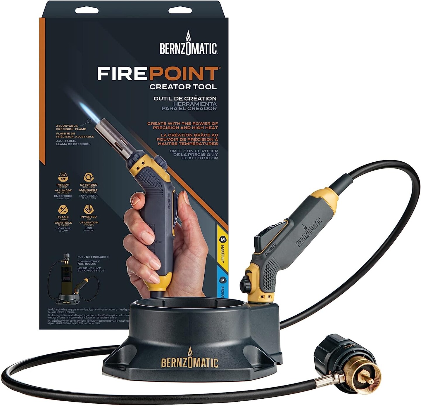 Bernzomatic FirePoint Creator Tool: Precision Flame Hand Torch for use with Bernzomatic MAP-Pro or Propane Fuel (FirePoint Tool)