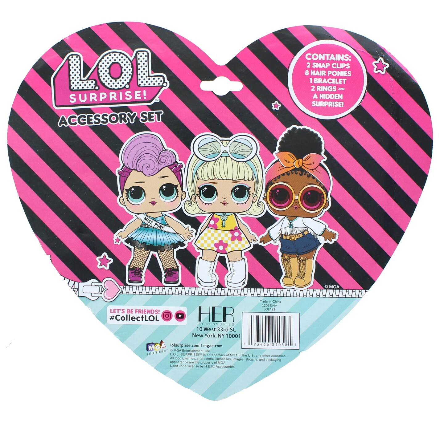 LOL Suprise 14 Piece Hair and Jewelry Set