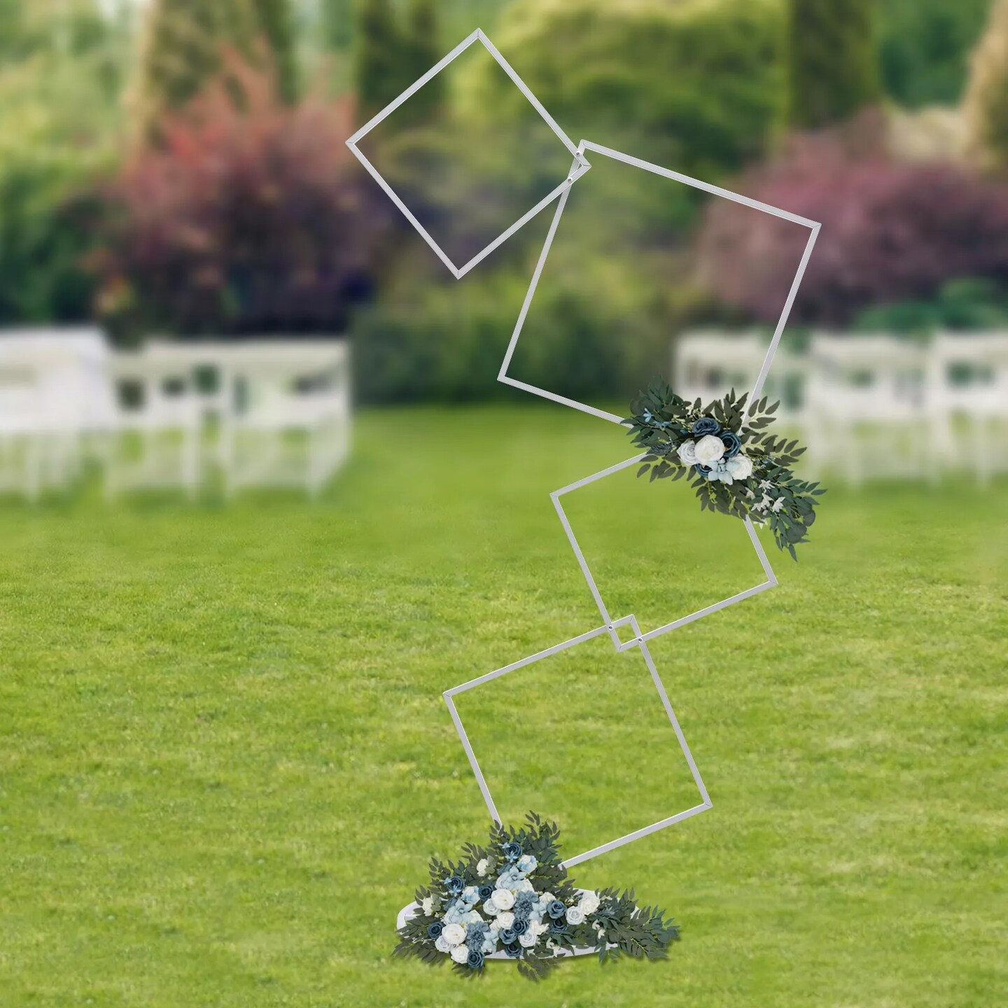 Metal Square Flower Frame Plants Display Stand Wedding Party Backdrop Decor
