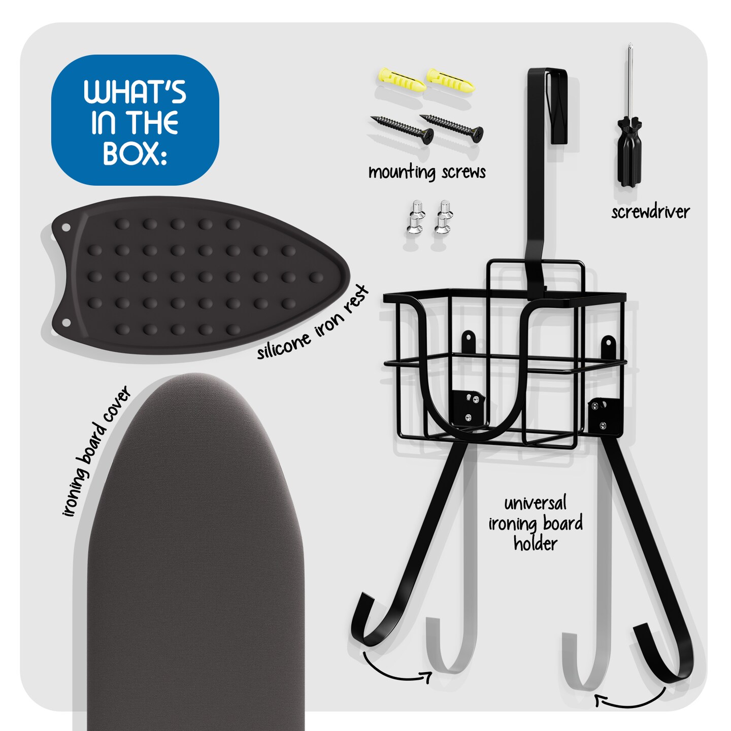 Nestl Ironing Board Holder Set