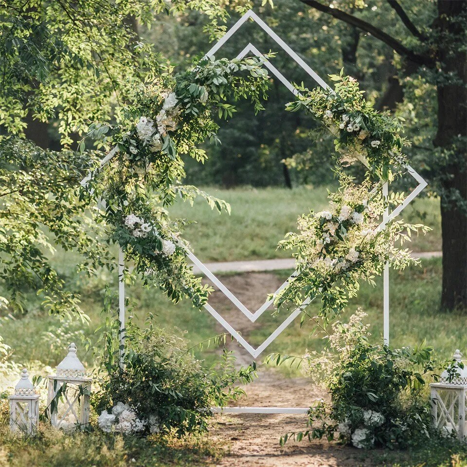 Heavy Duty Wedding Backdrop Stand Arch Frame Flower Balloon Rack Reception Decor