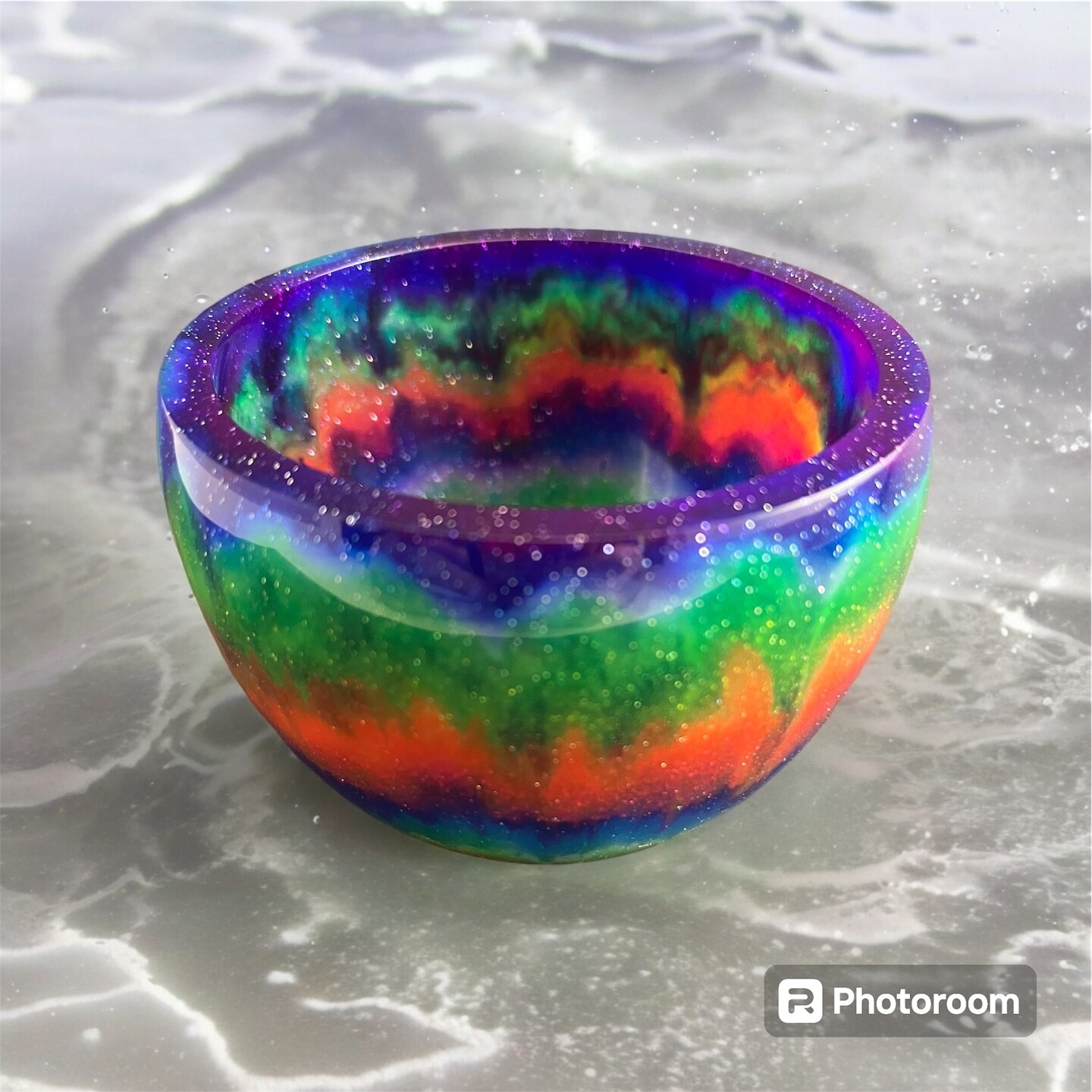 Resin Trinket Bowl Neon Rainbow and Glitter Storage Jewelry Keys Decor  Customized Handmade Energy Vanity Table Dresser Vibrant | MakerPlace by  Michaels