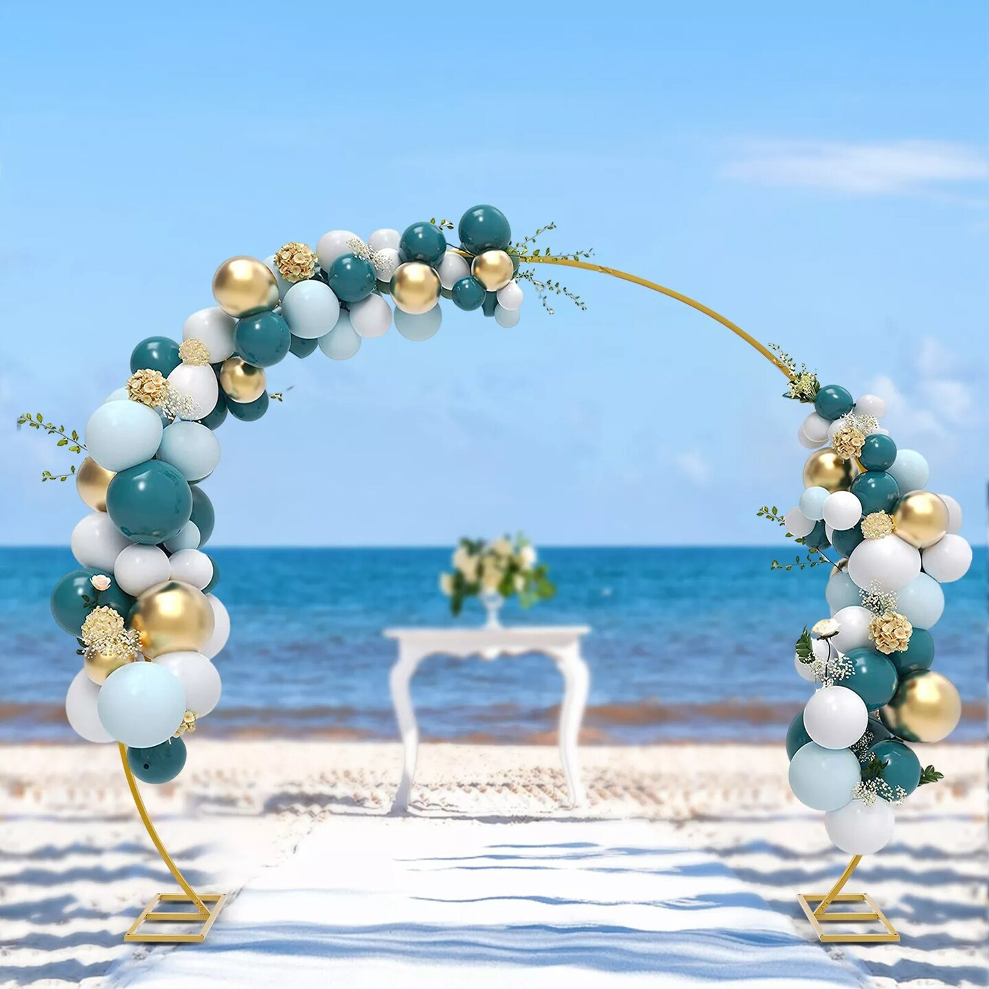 Round Gold Metal selling Wreath Arch Backdrop Stand Decor