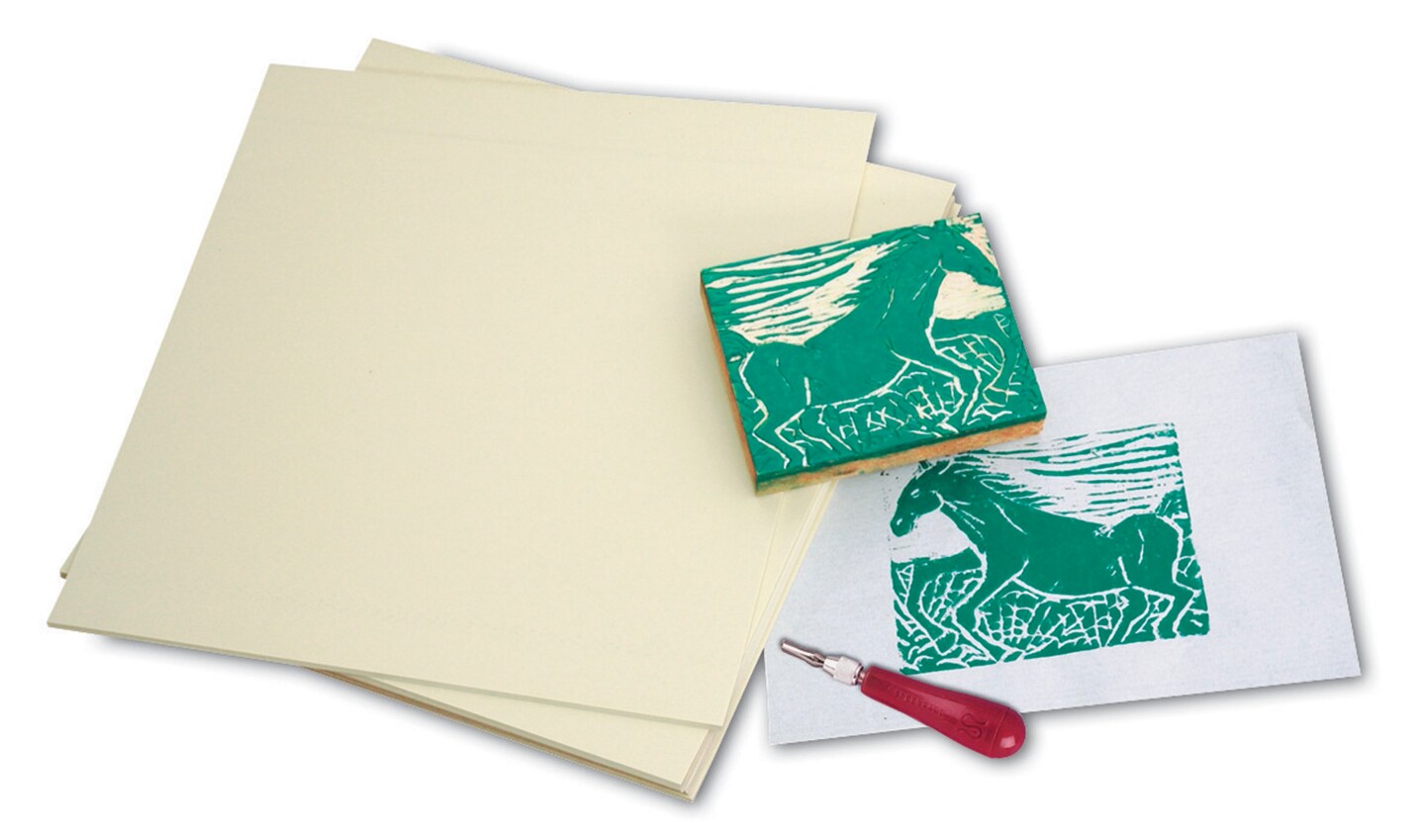 Sax Unmounted Linoleum Blocks, 6 x 9 Inches, Pack of 12