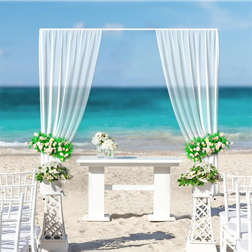 10ft Square Heavy Duty Wedding Arch Backdrop Stand Party Flower Decor Adjustable