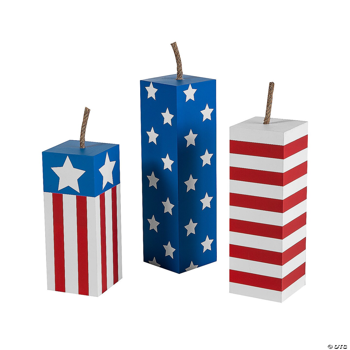 Patriotic Fireworks Wood Block Set