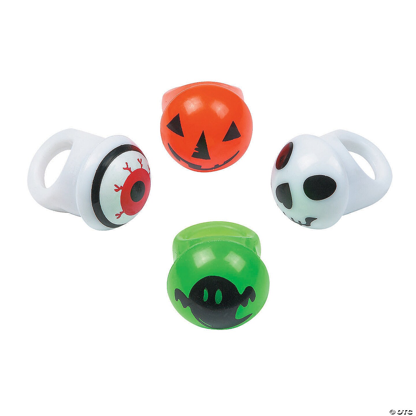 Flashing Halloween Light-Up Rings - 12 Pc.