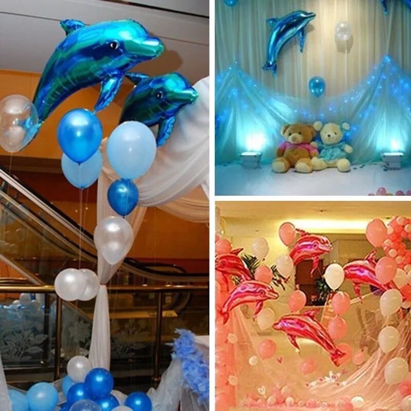 2PCS Dolphin Aluminum Foil Balloons