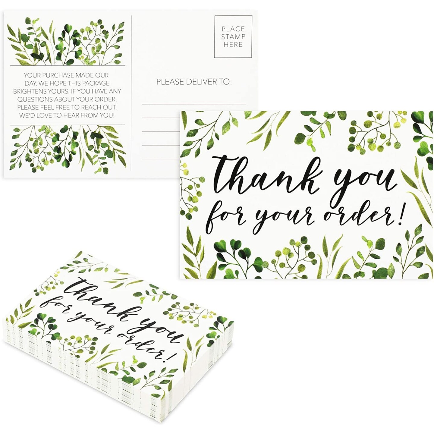 48-Count Thank You for Your Order Cards, for Small Business Purchase Blank Postcards, 4&#x22; x 6&#x22;