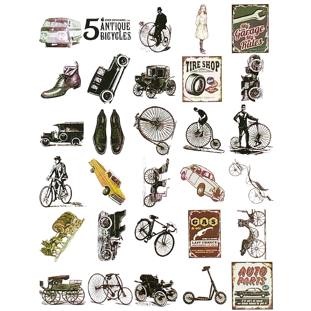 Wrapables Decorative Scrapbooking Washi Stickers, DIY Crafts for Stationery, Diary, Card Making (60 pcs)