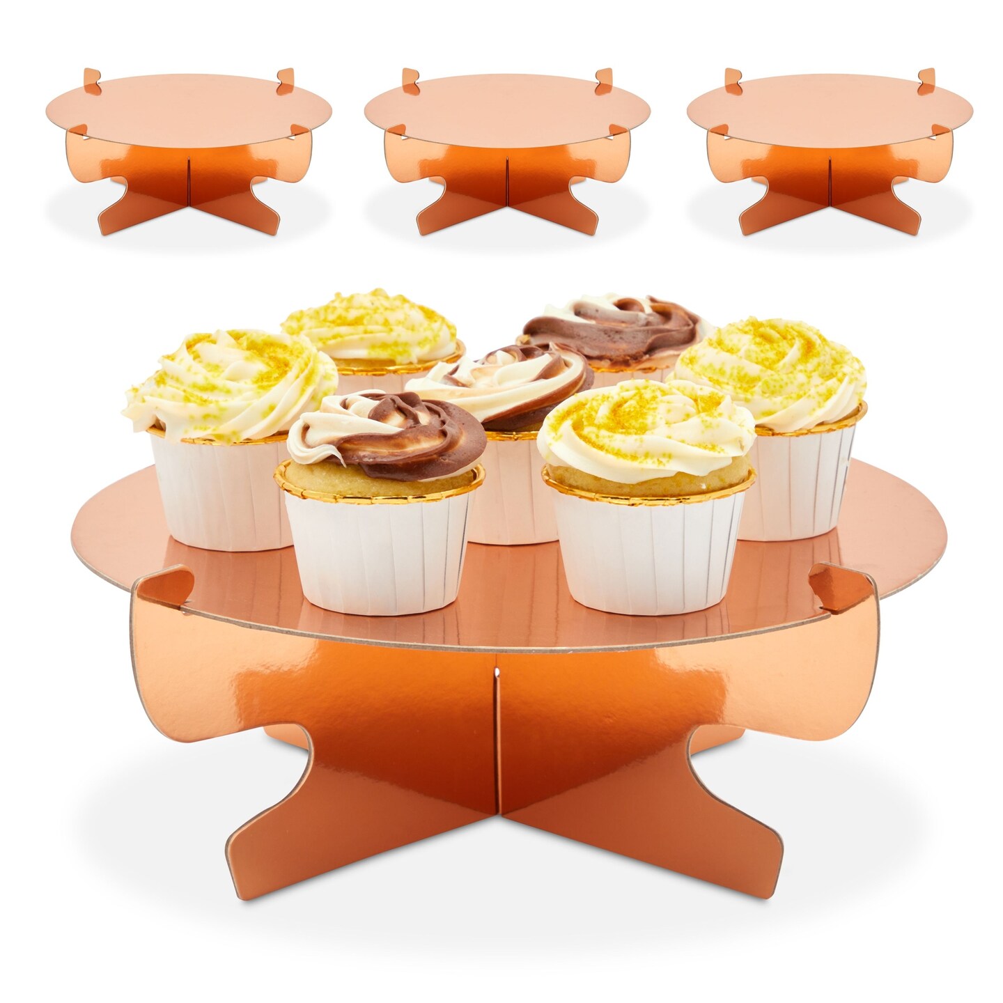 2 Tier Cupcake Carrier with Lid, Holds 24 Cupcakes (13.5 x 10.25 x 7.5 In)