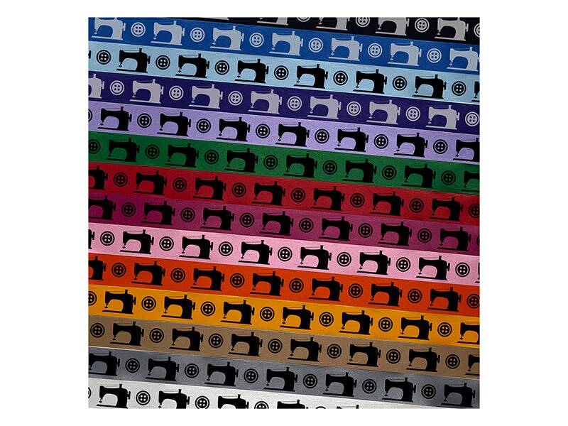 Sewing Machine Silhouette Satin Ribbon for Bows Gift Wrapping DIY Craft Projects - 1&#x22; - 3 Yards