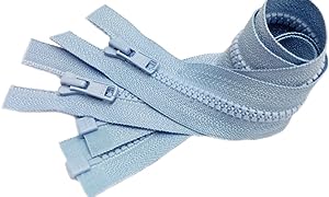 YKK 12" Vislon Zipper 3 Molded Plastic Separating - Color 546 Sky Blue (2 Zippers/Pack)