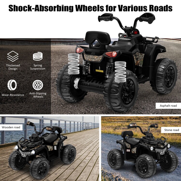 Kids Ride On Car Toy 4 Wheeler with MP3 and Headlights Ideal Gift for Birthdays or Christmas