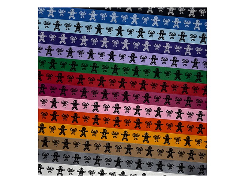 Christmas Gingerbread Man Satin Ribbon for Bows Gift Wrapping - 1&#x22; - 3 Yards