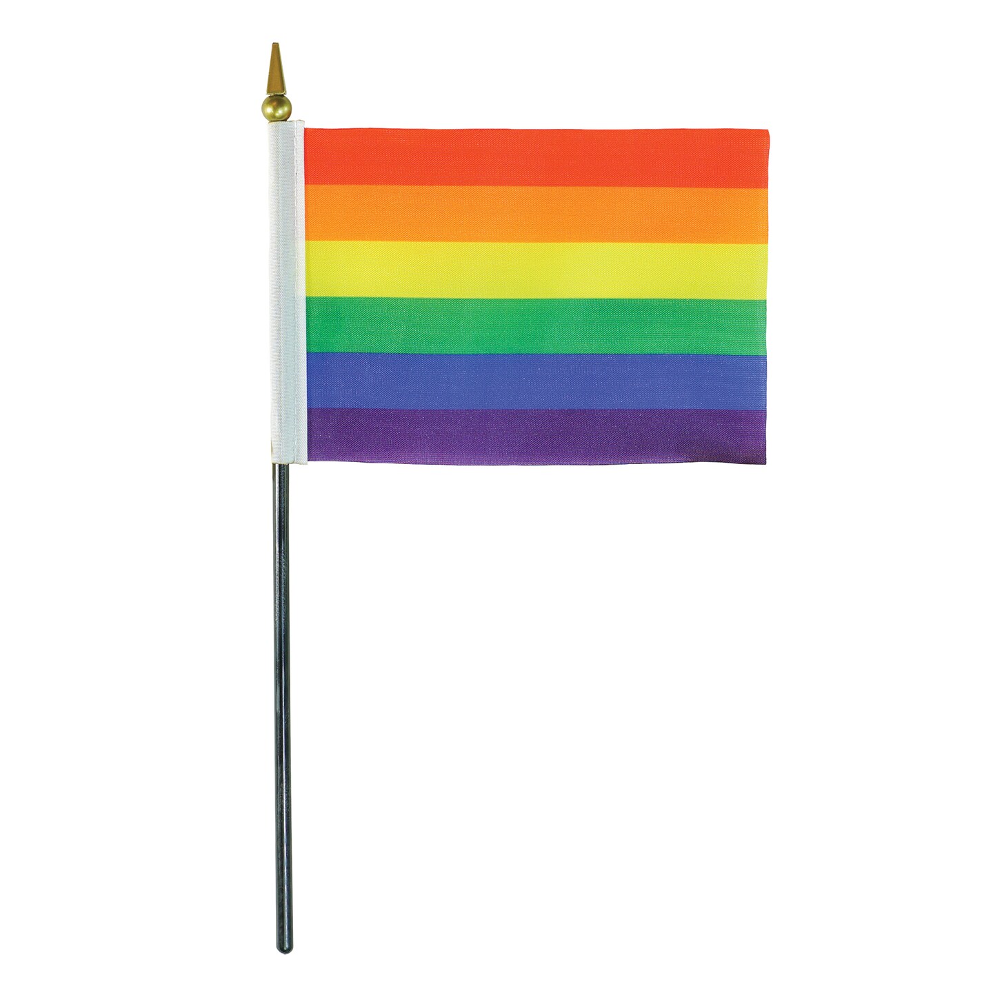 In the Breeze 12 Piece Rainbow Stick Flag, 4&#x22; x 6&#x22;